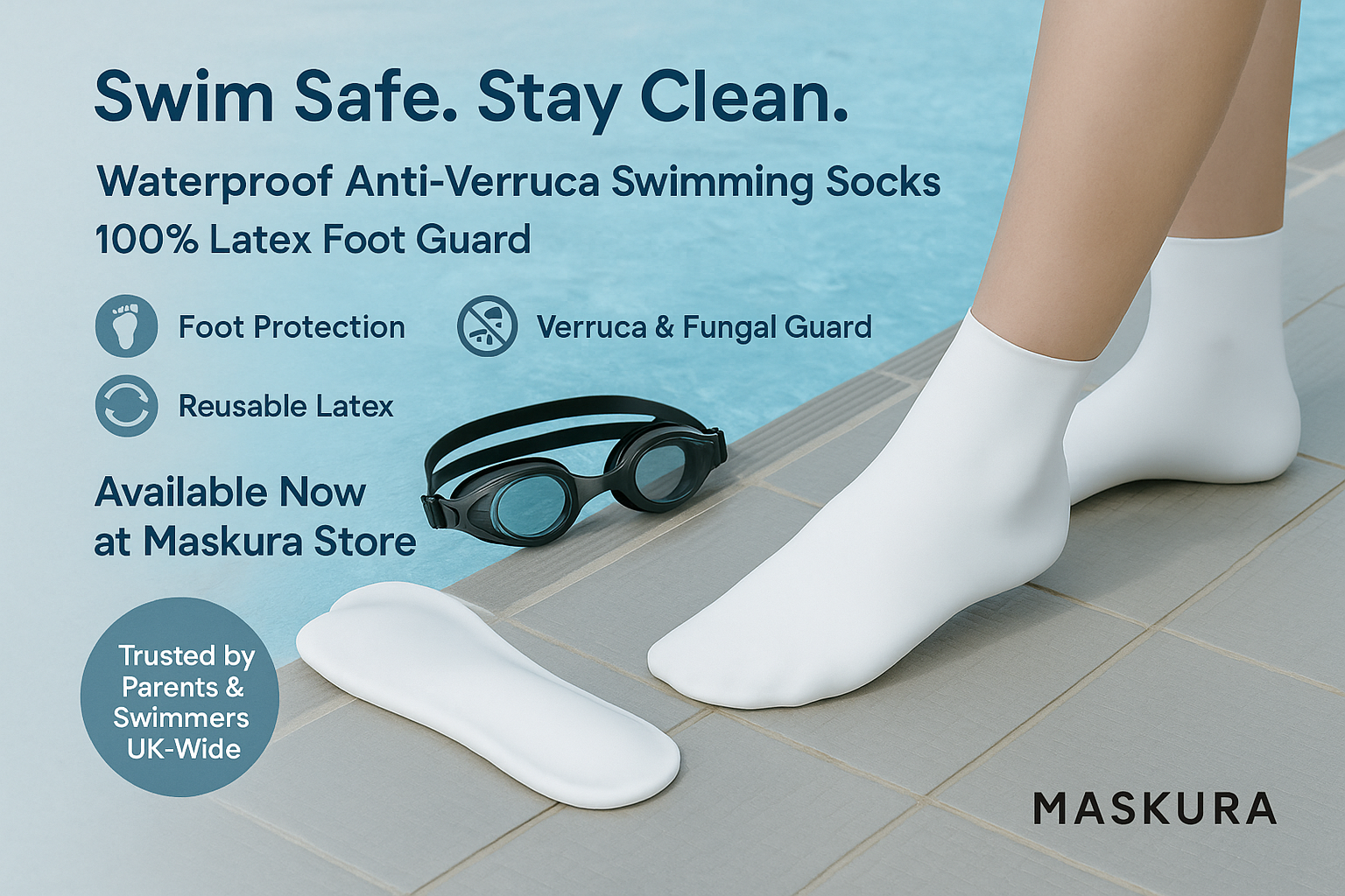 Protect Your Feet in the Pool: Waterproof Anti-Verruca Swimming Socks for Safe & Hygienic Swimming