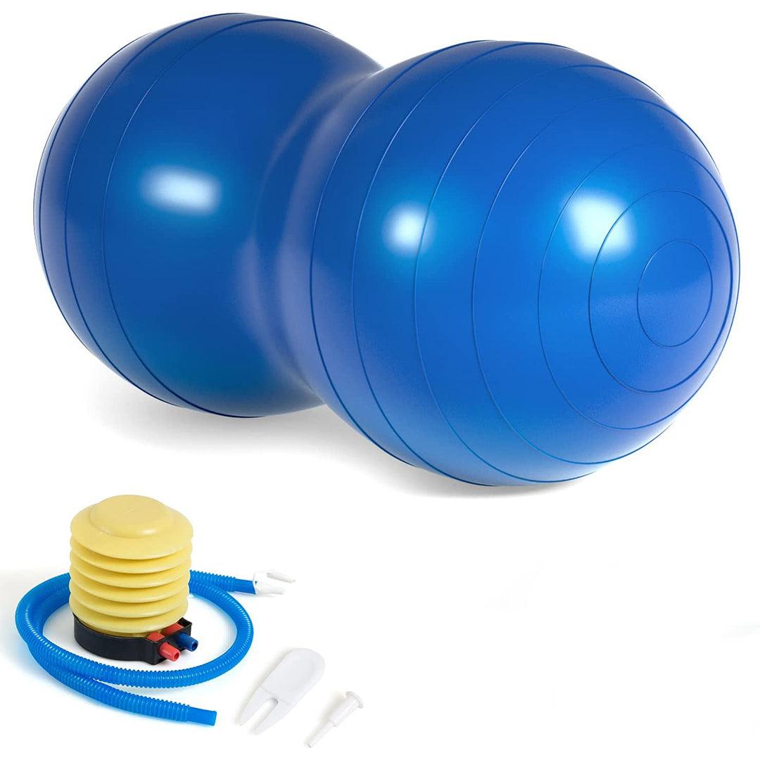 Peanut Exercise Ball - Abaodam Yoga Ball Peanut Exercise Ball with Hand Pump - Anti Burst Peanut Balance Ball for Labor Birthing, Physical Therapy