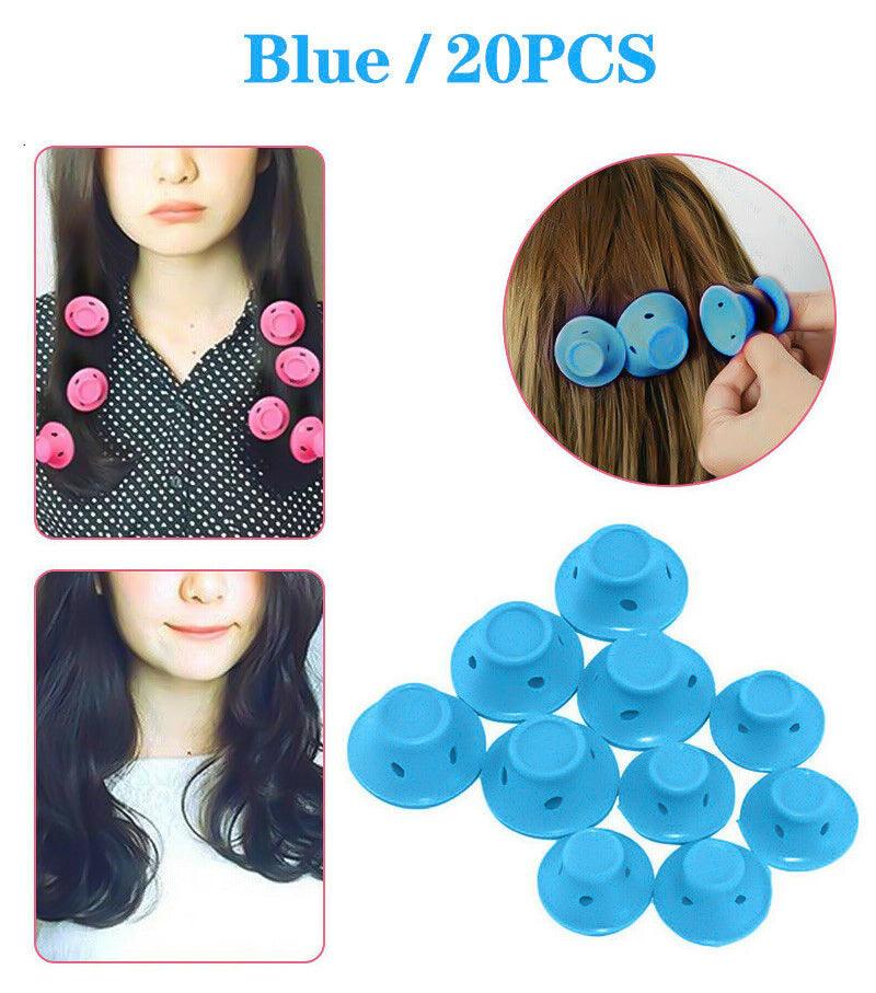 Spoolies Hair Curlers UK - 20/40PCS No Heat Silicone DIY Soft Magic Hair Curlers