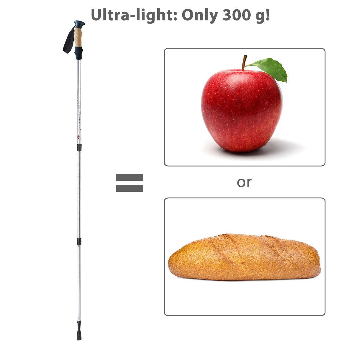 3-Section Anti Shock Trekking Sticks