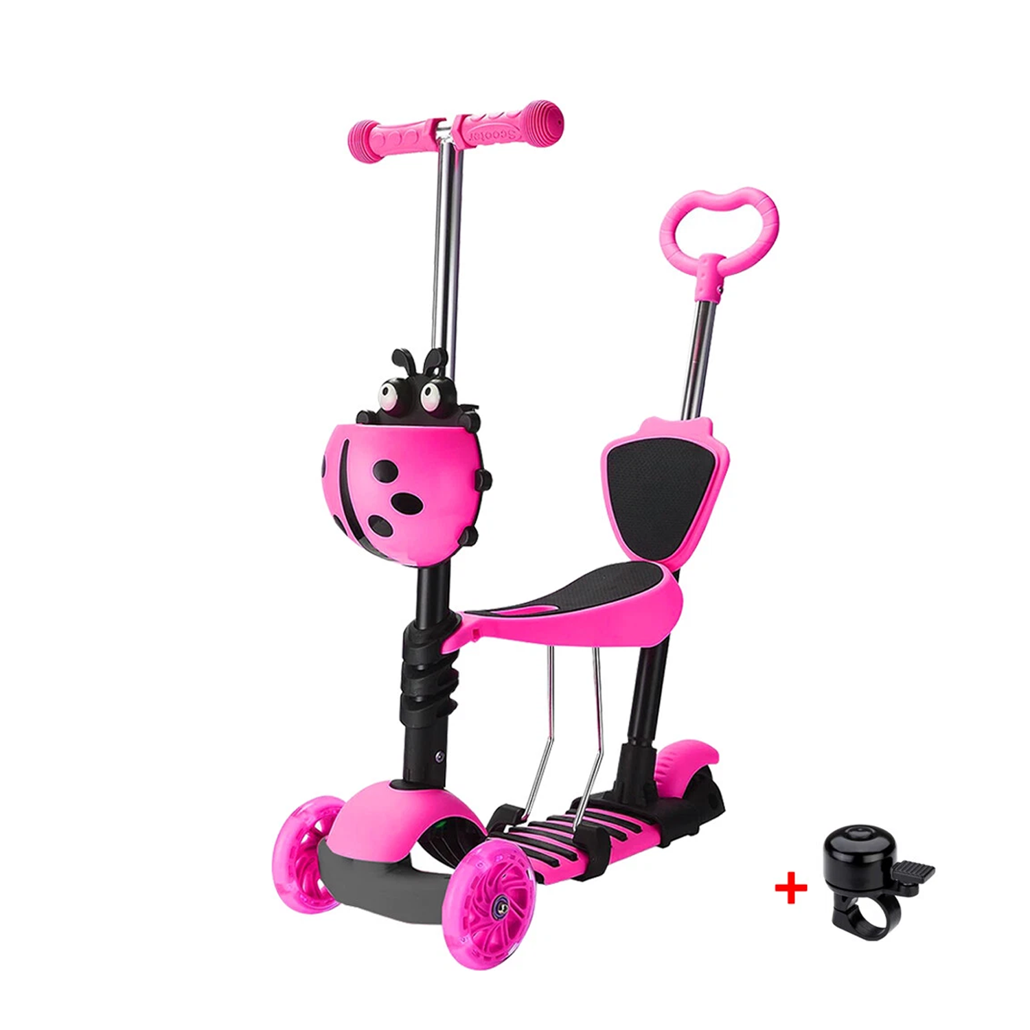 3-wheel push scooter for balance and safety