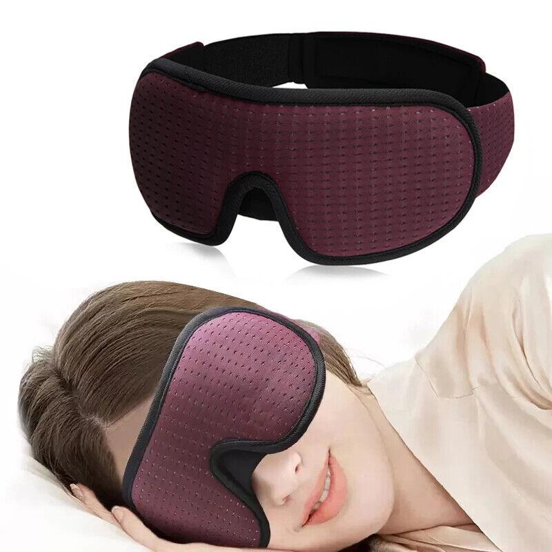 Best Sleep Mask - 3D Sleeping Eye Mask Breathable Soft Padded Mask Cover Eyepatch
