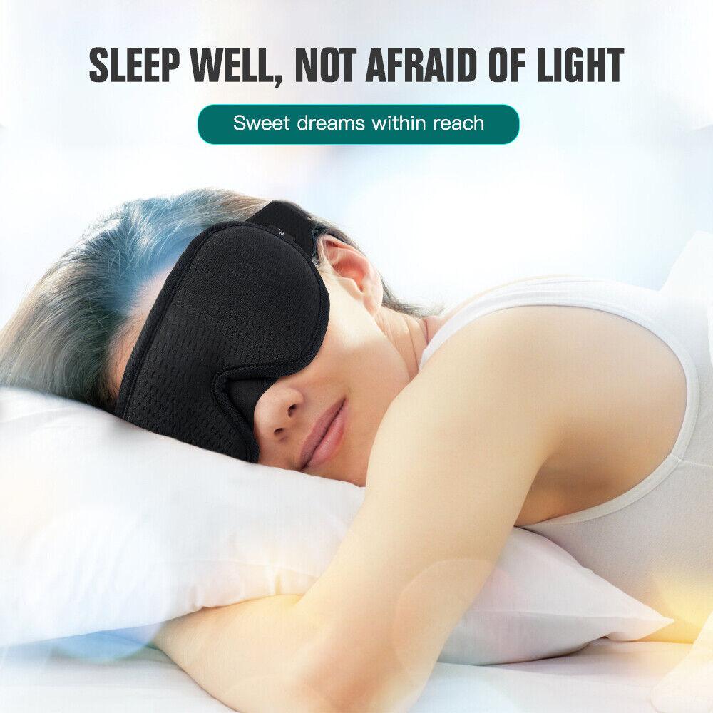Best Sleep Mask - 3D Sleeping Eye Mask Breathable Soft Padded Mask Cover Eyepatch
