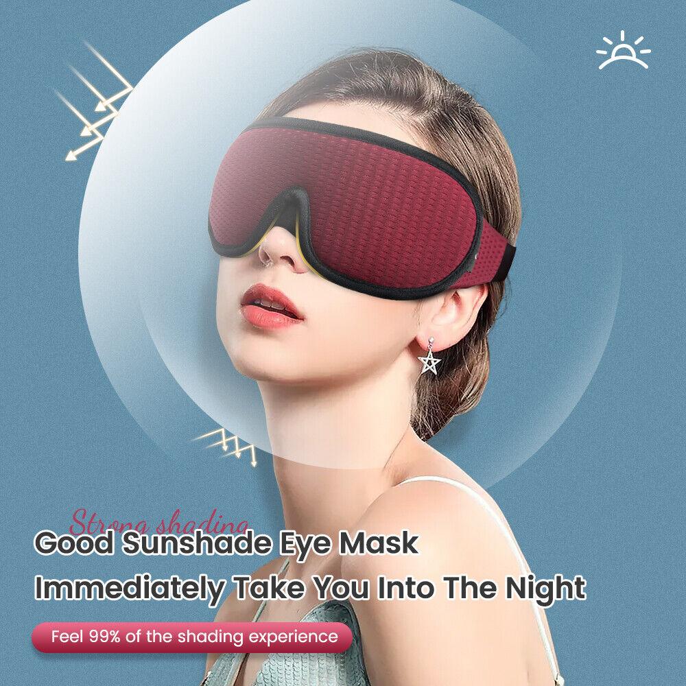Best Sleep Mask - 3D Sleeping Eye Mask Breathable Soft Padded Mask Cover Eyepatch