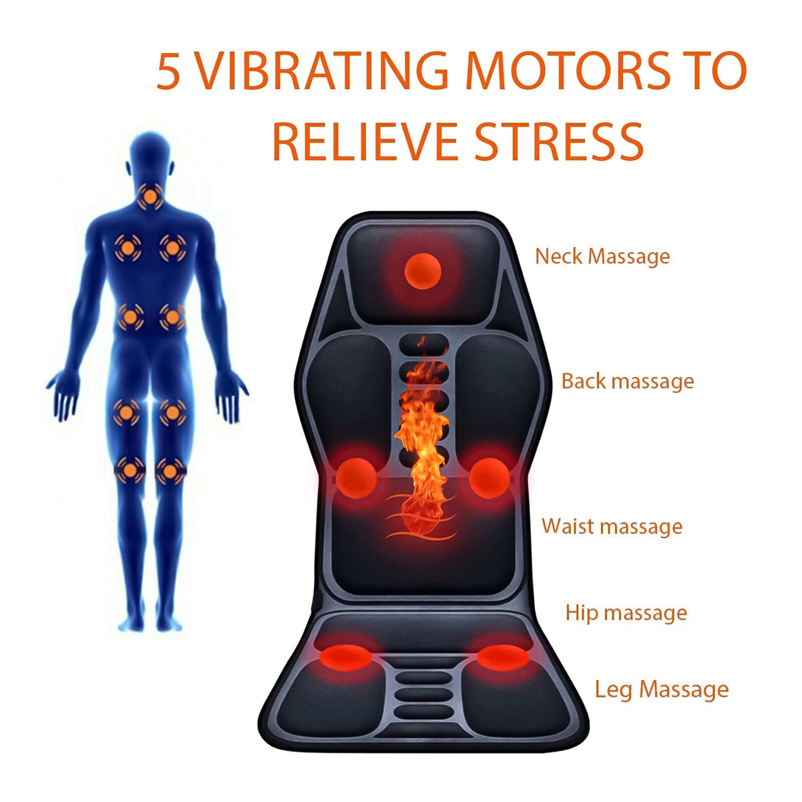 Full Body Massage Mat With Heat - 8 Modes Massage Cushion Neck Heat Massager UK