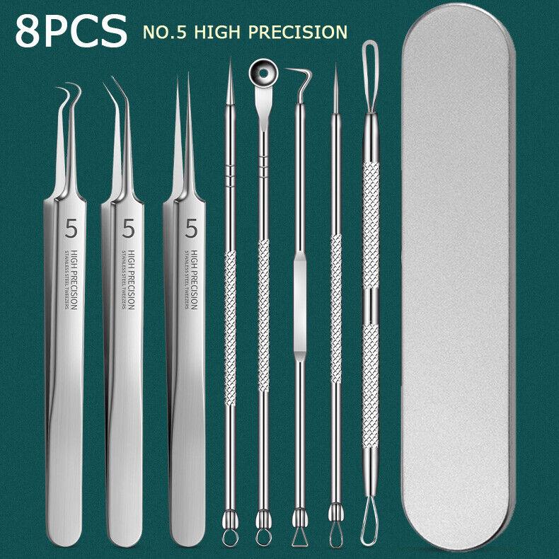 Blackhead Remover Needle - Pimple Blemish Comedone Extractor Tweezer Tool