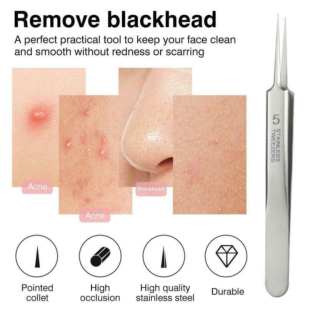 Blackhead Remover Needle - Pimple Blemish Comedone Extractor Tweezer Tool
