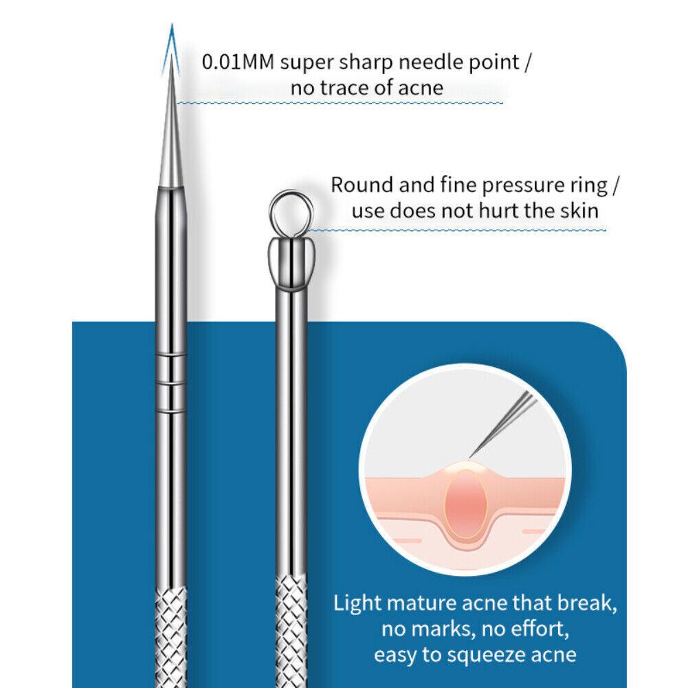 Blackhead Remover Needle - Pimple Blemish Comedone Extractor Tweezer Tool