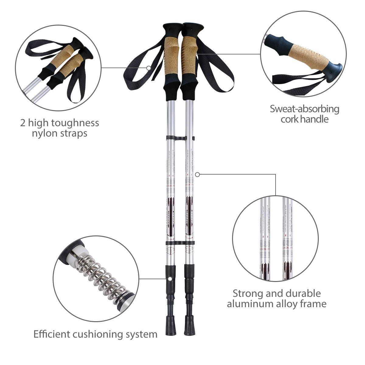Adjustable Hiking Sticks with Accessories