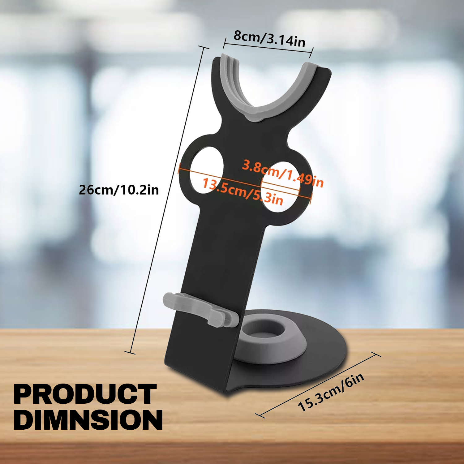 Adjustable magnetic hair dryer holder