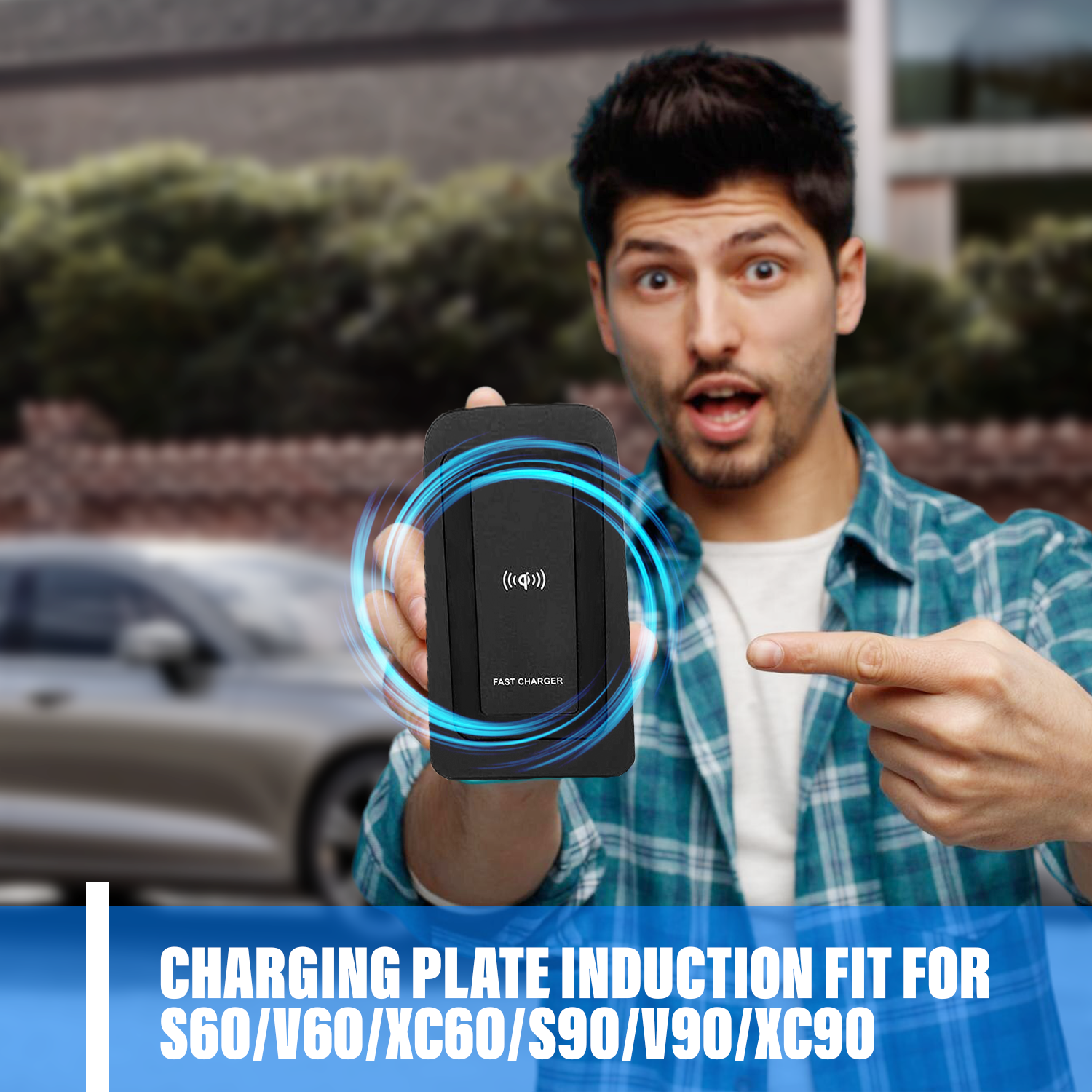 Adjustable wireless charger for car