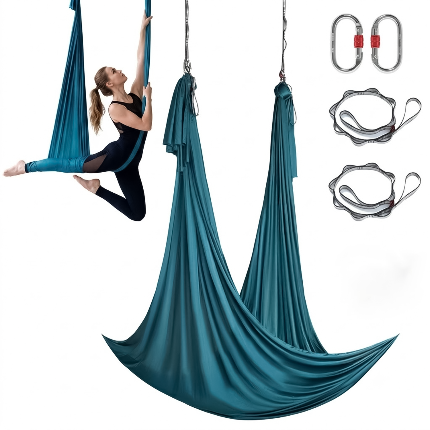 Aerial Yoga Hammock Swing Set - Anti-Gravity Inversion & Yoga Support | UK