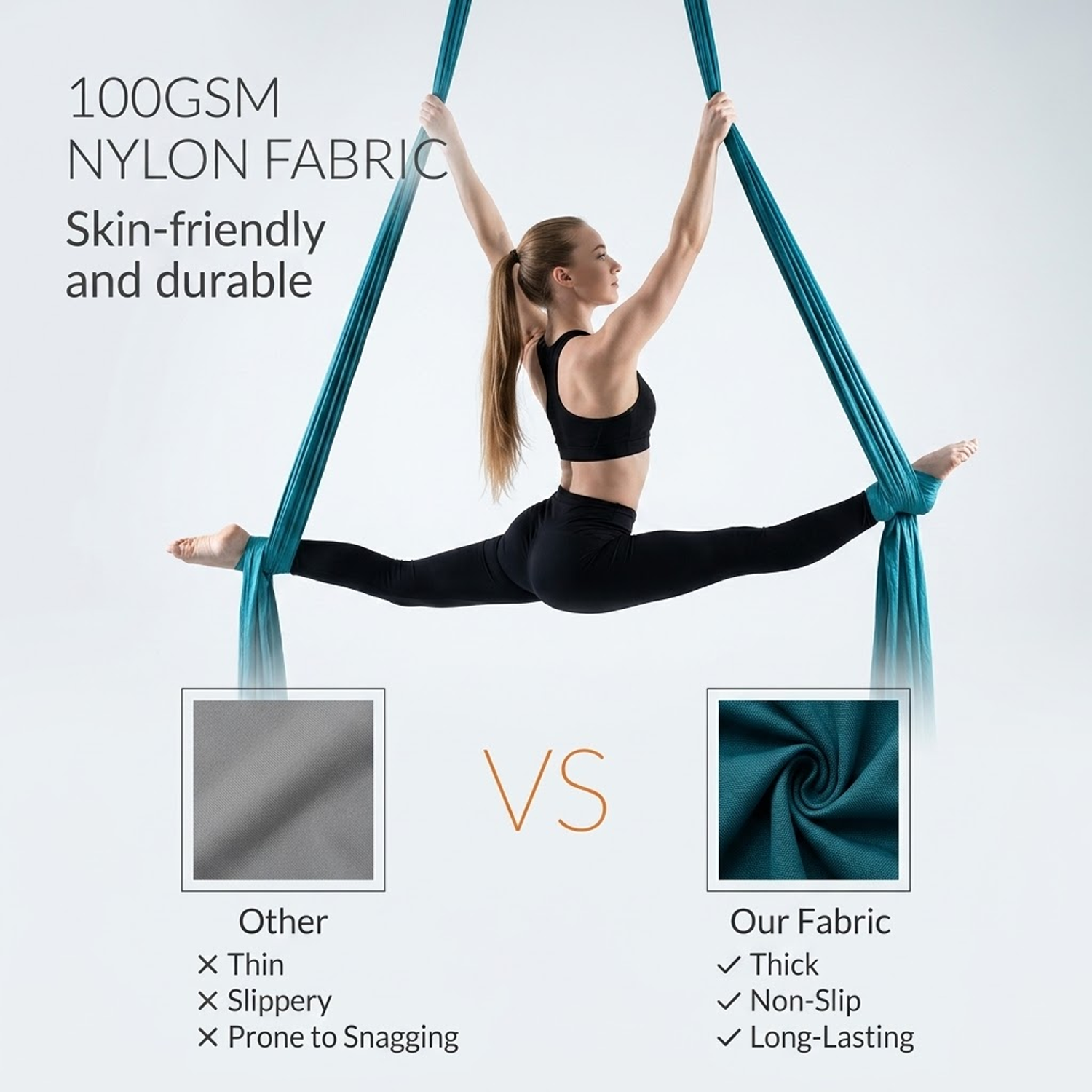 Aerial Yoga Hammock Swing Set - Anti-Gravity Inversion & Yoga Support | UK