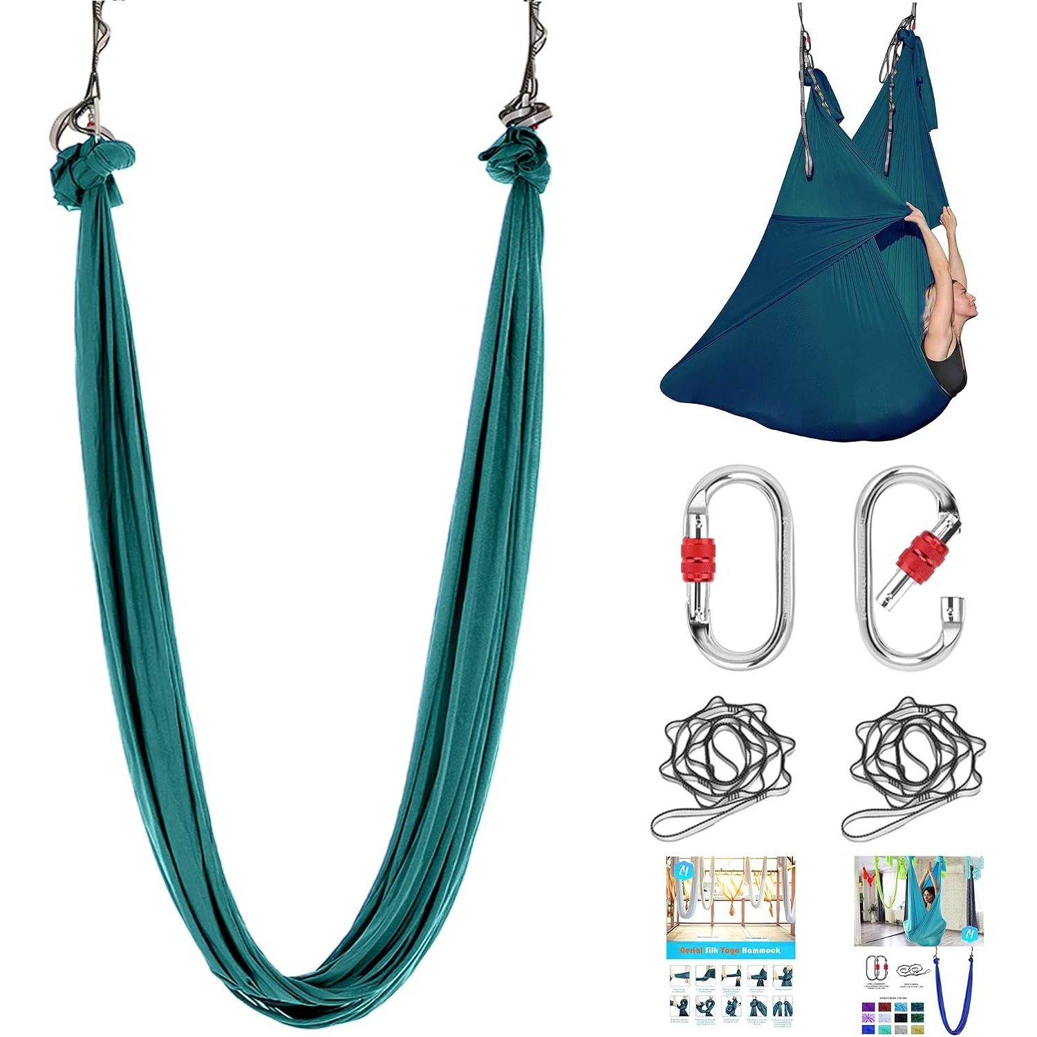 Aerial Yoga Hammock Swing Set - Anti-Gravity Inversion & Yoga Support | UK