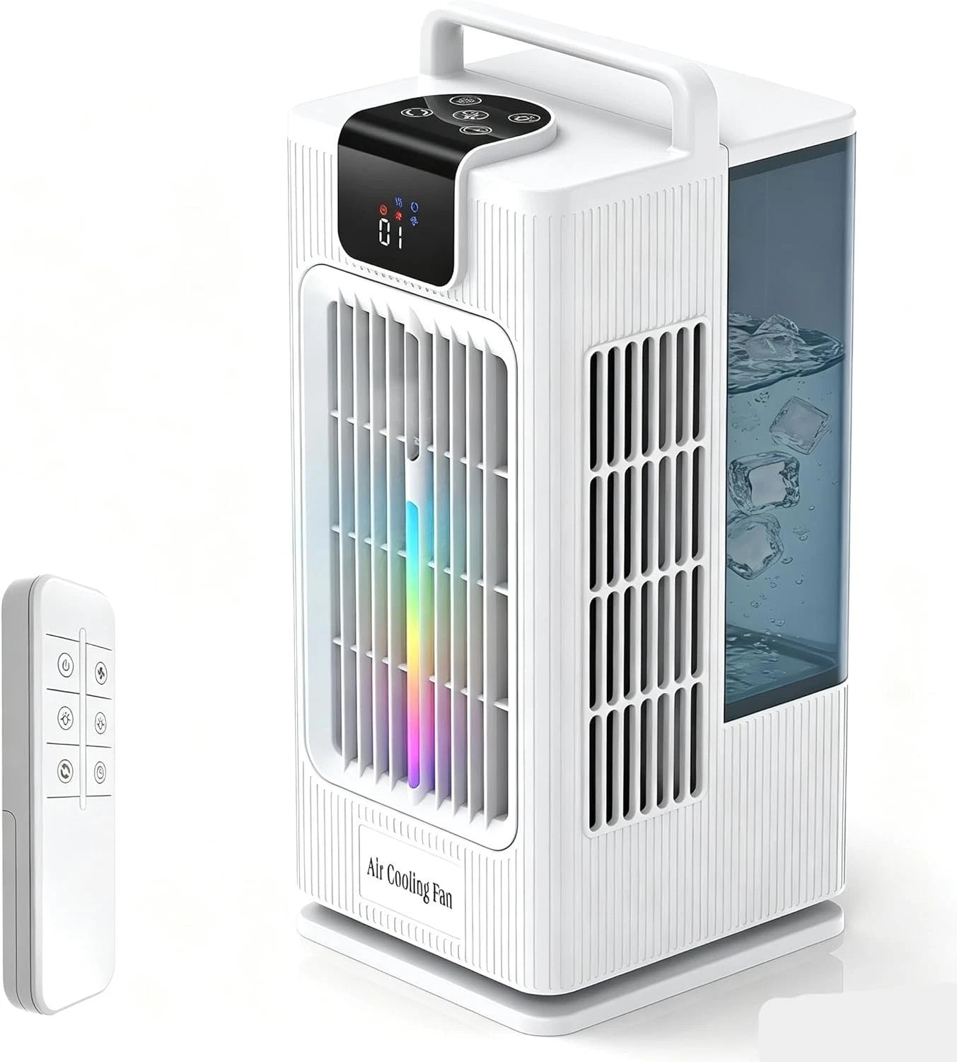 Portable Air Conditioner - 2L/4L/5L Air Cooler Evaporative Oscillating Unit Ice Fan W/ Remote Swing AC
