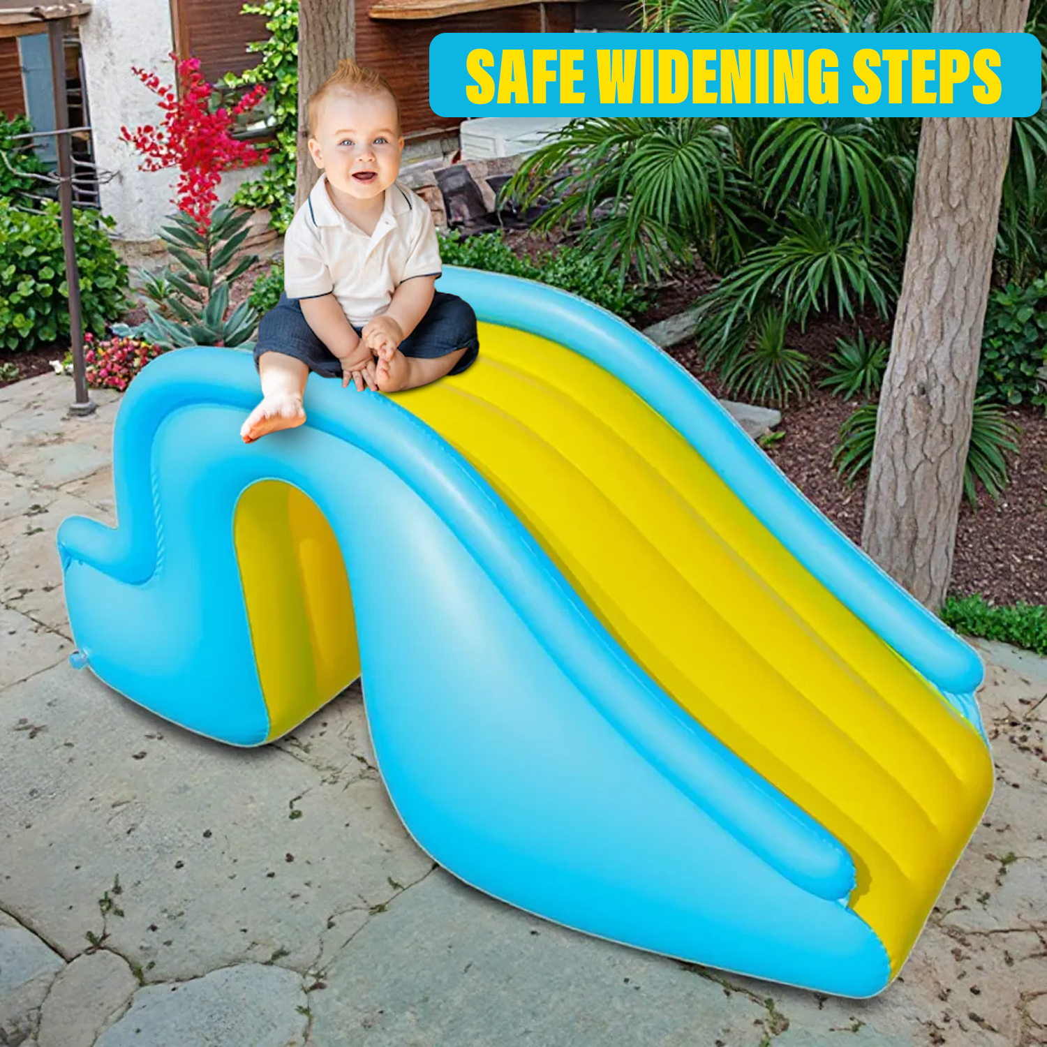 Backyard water slide for inflatable pools