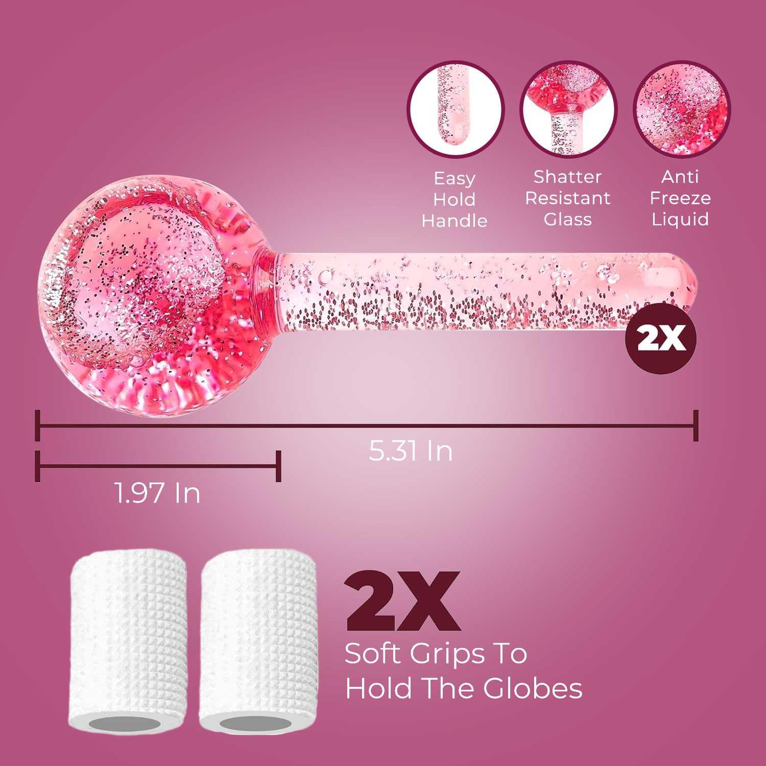 Beauty ice globes for refreshing