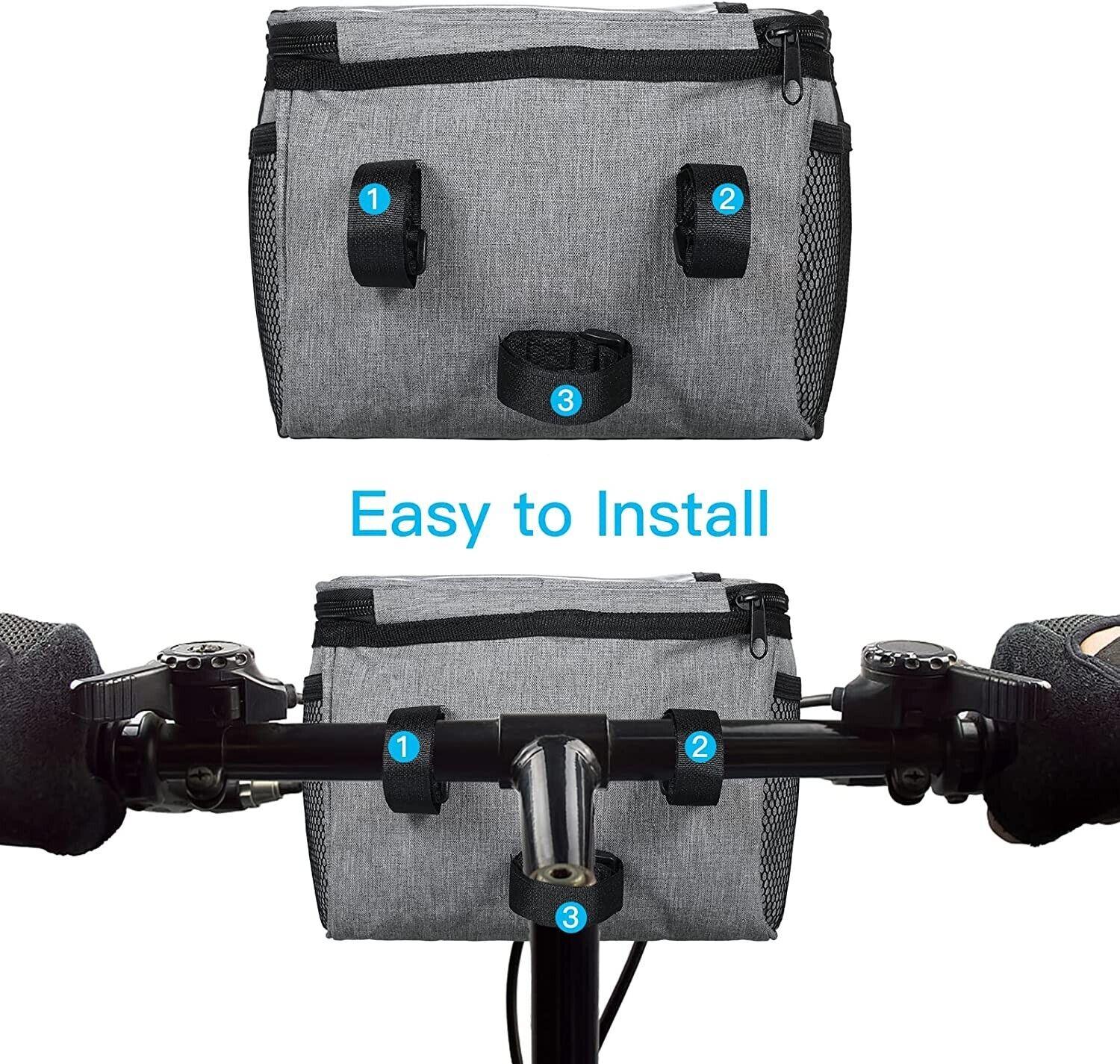 Handlebar Bags for Bikes - Bicycle Front Waterproof Basket Cycling Organiser UK