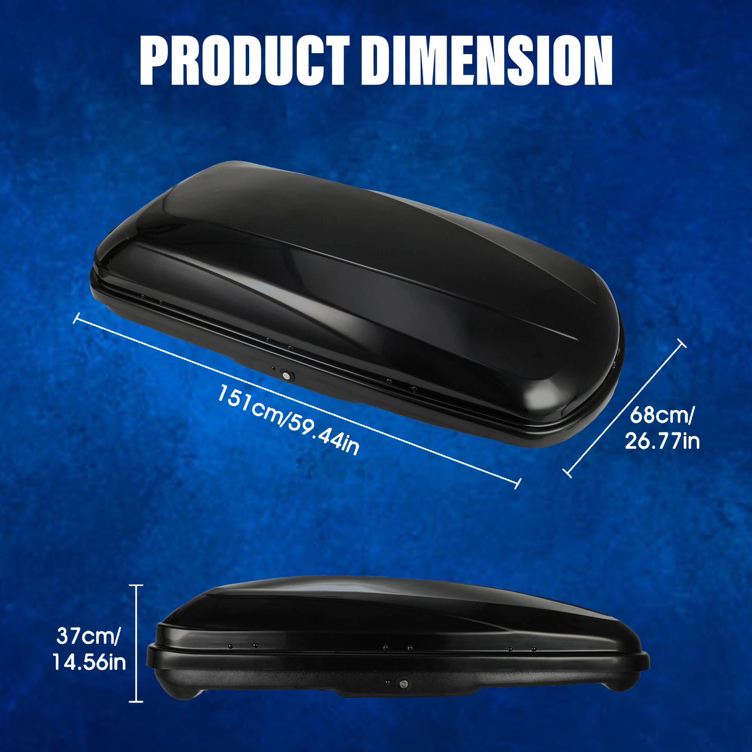 Car roof cargo box for travel and storage