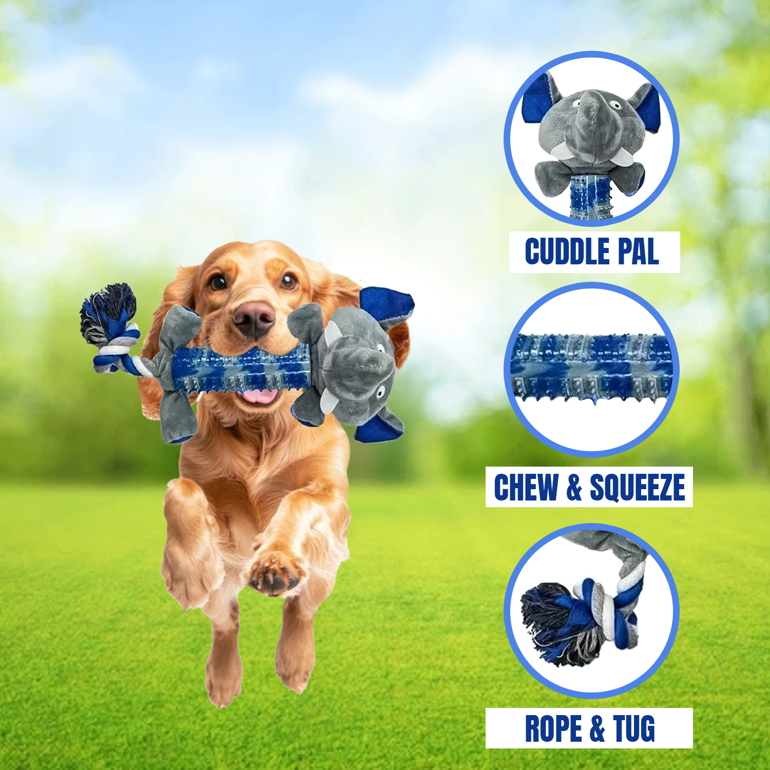 Chew-resistant squeaker toy for pets