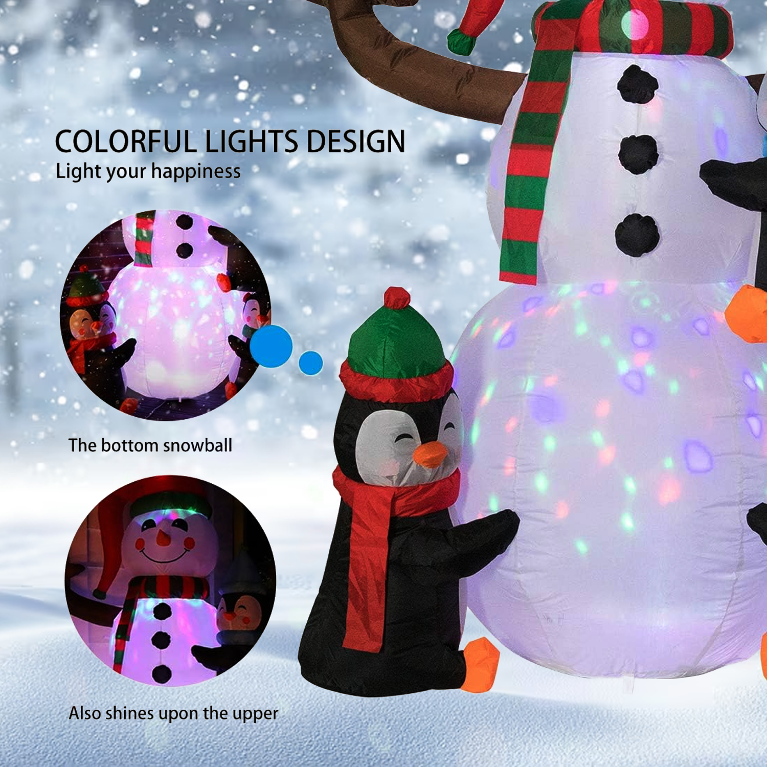Christmas snowman inflatable for garden and lawn