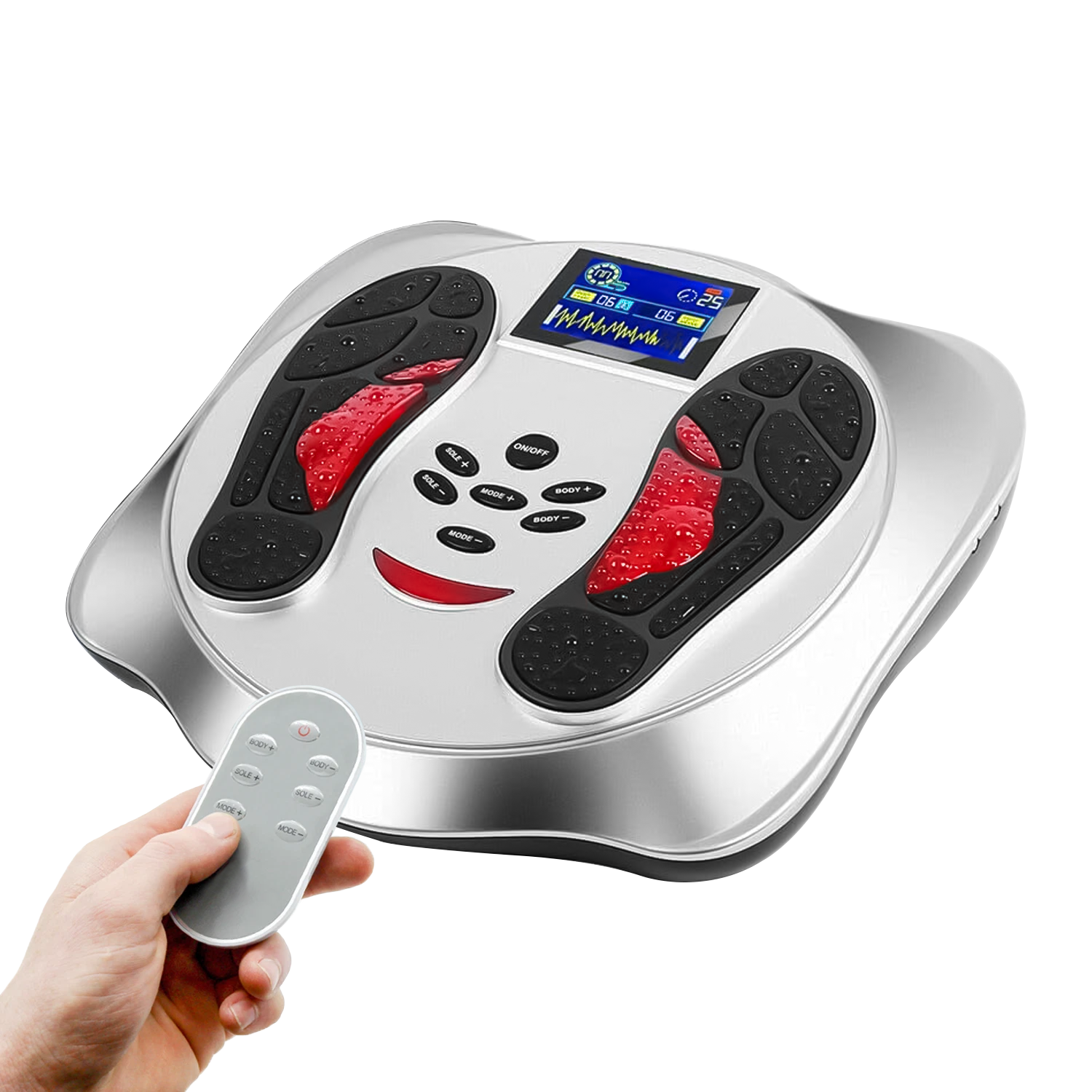Circulation foot massager with EMS technology