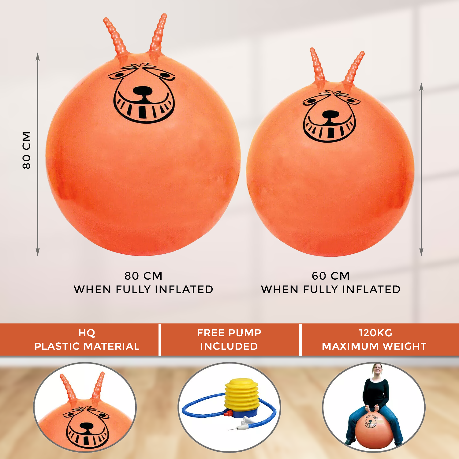 Colorful space hopper ball