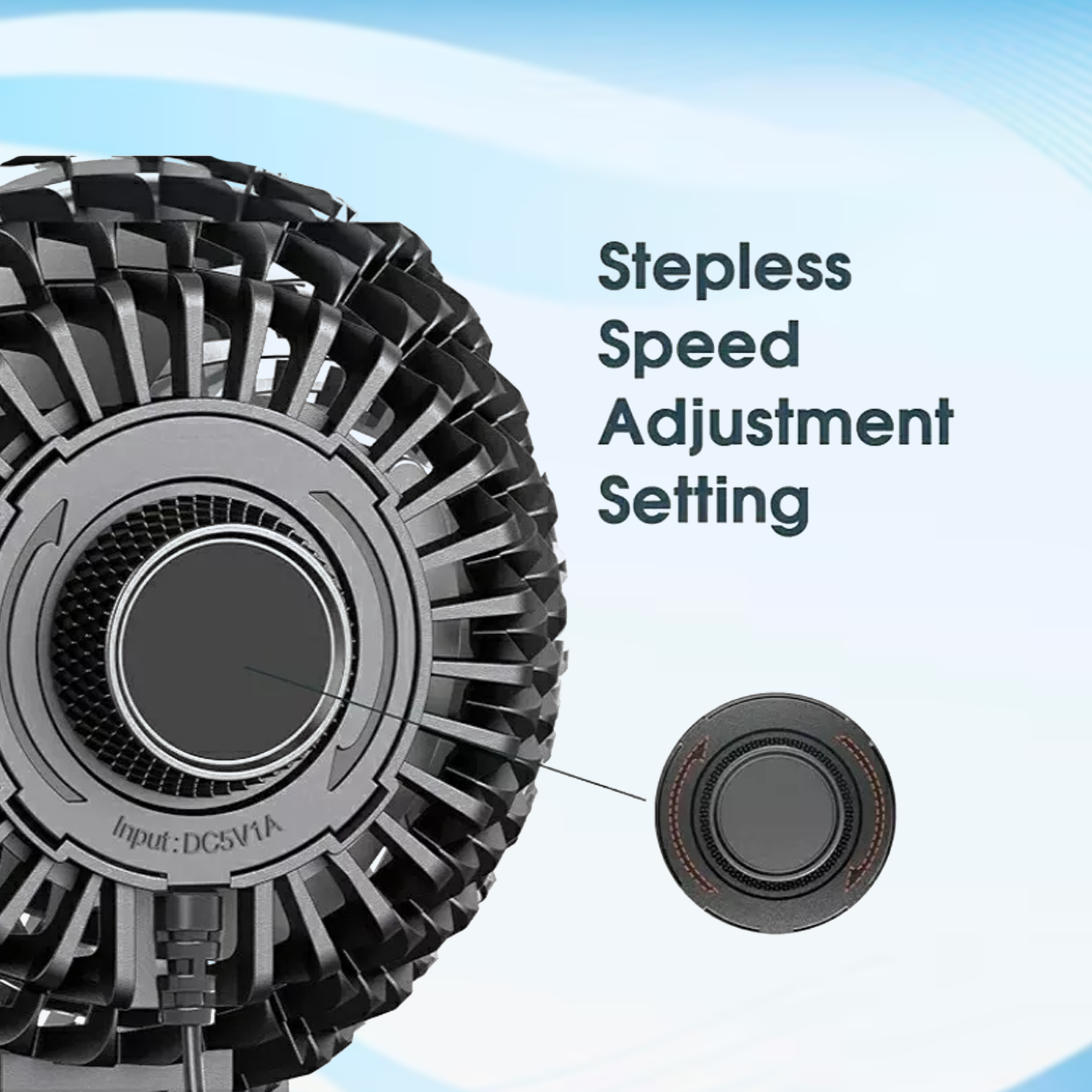 Compact USB fan for personal desk