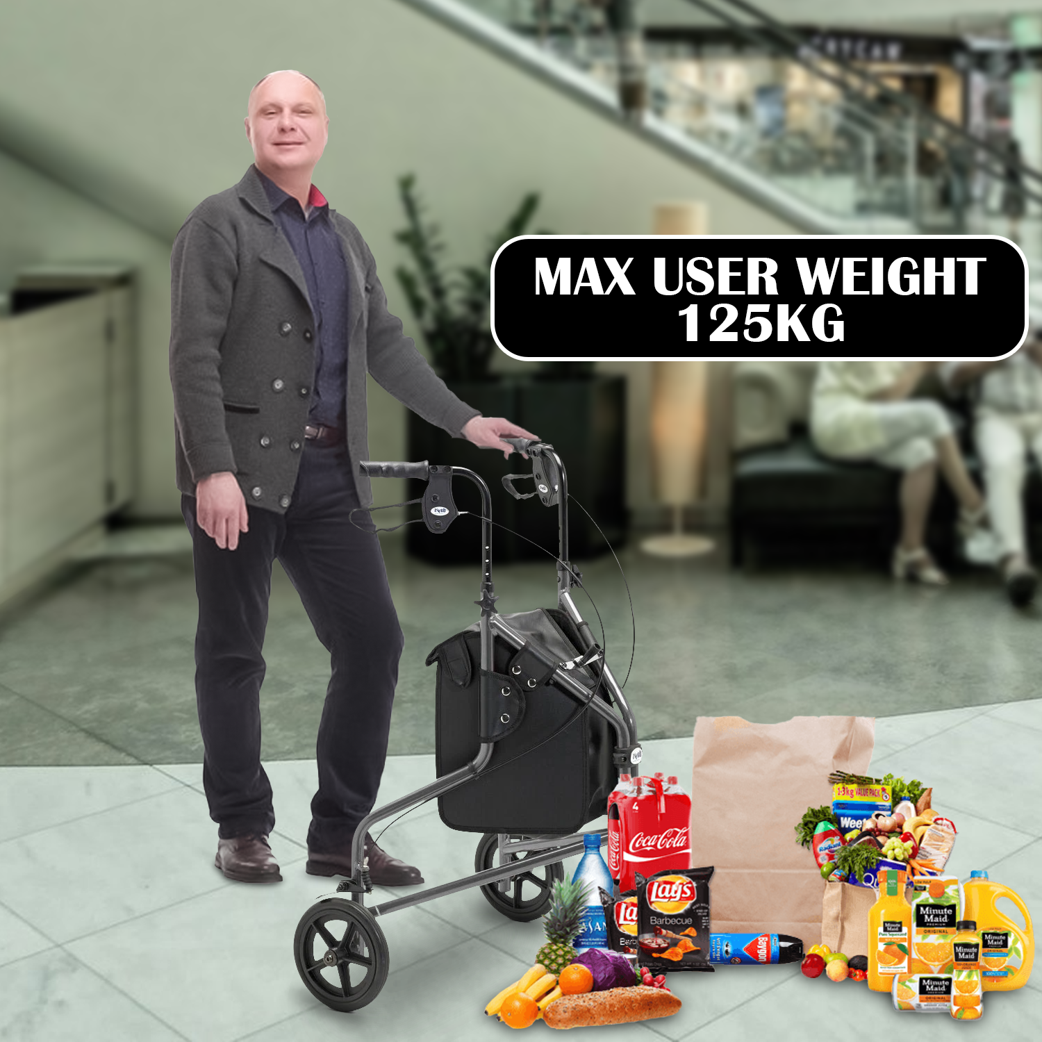 Compact mobility walker for daily support