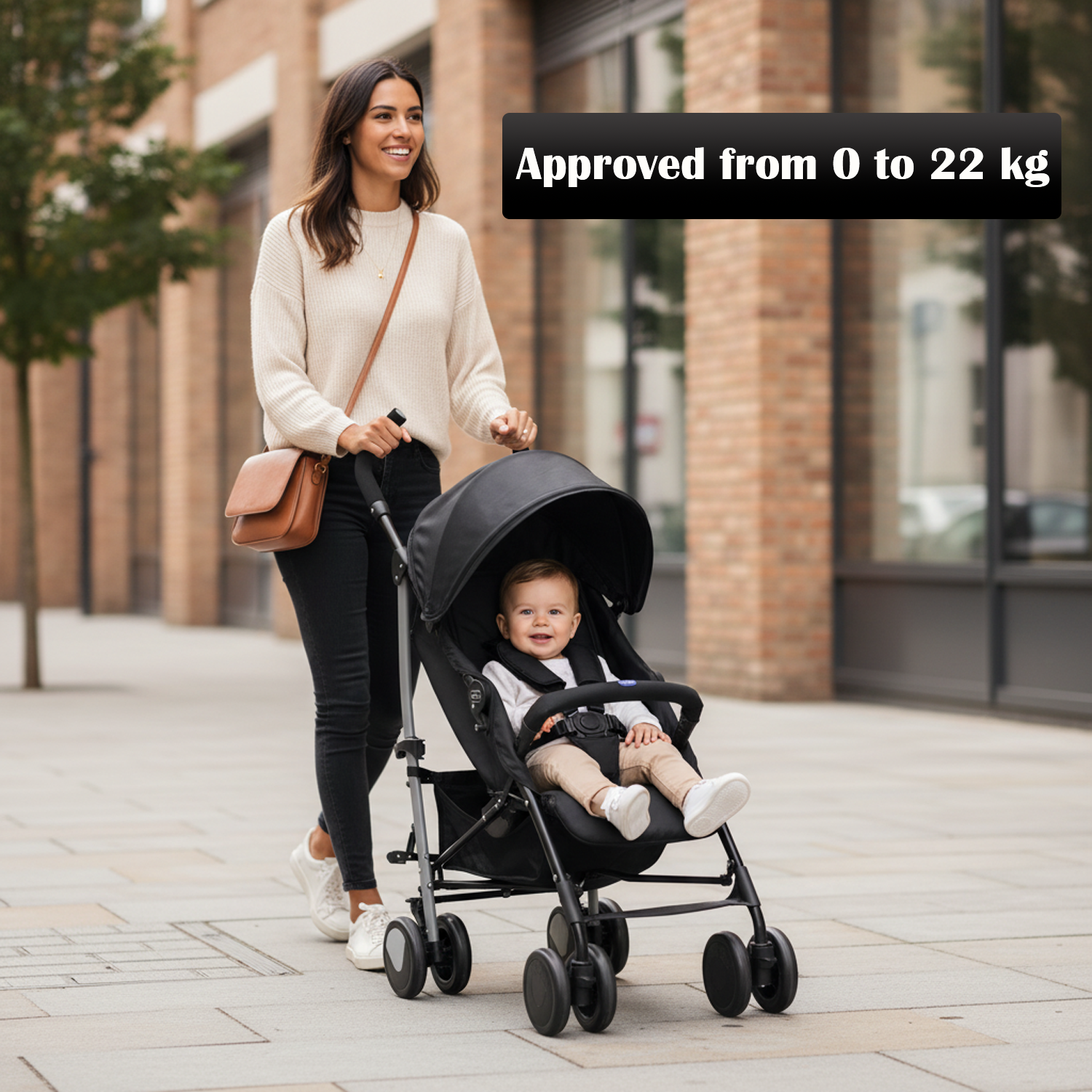 Compact travel stroller
