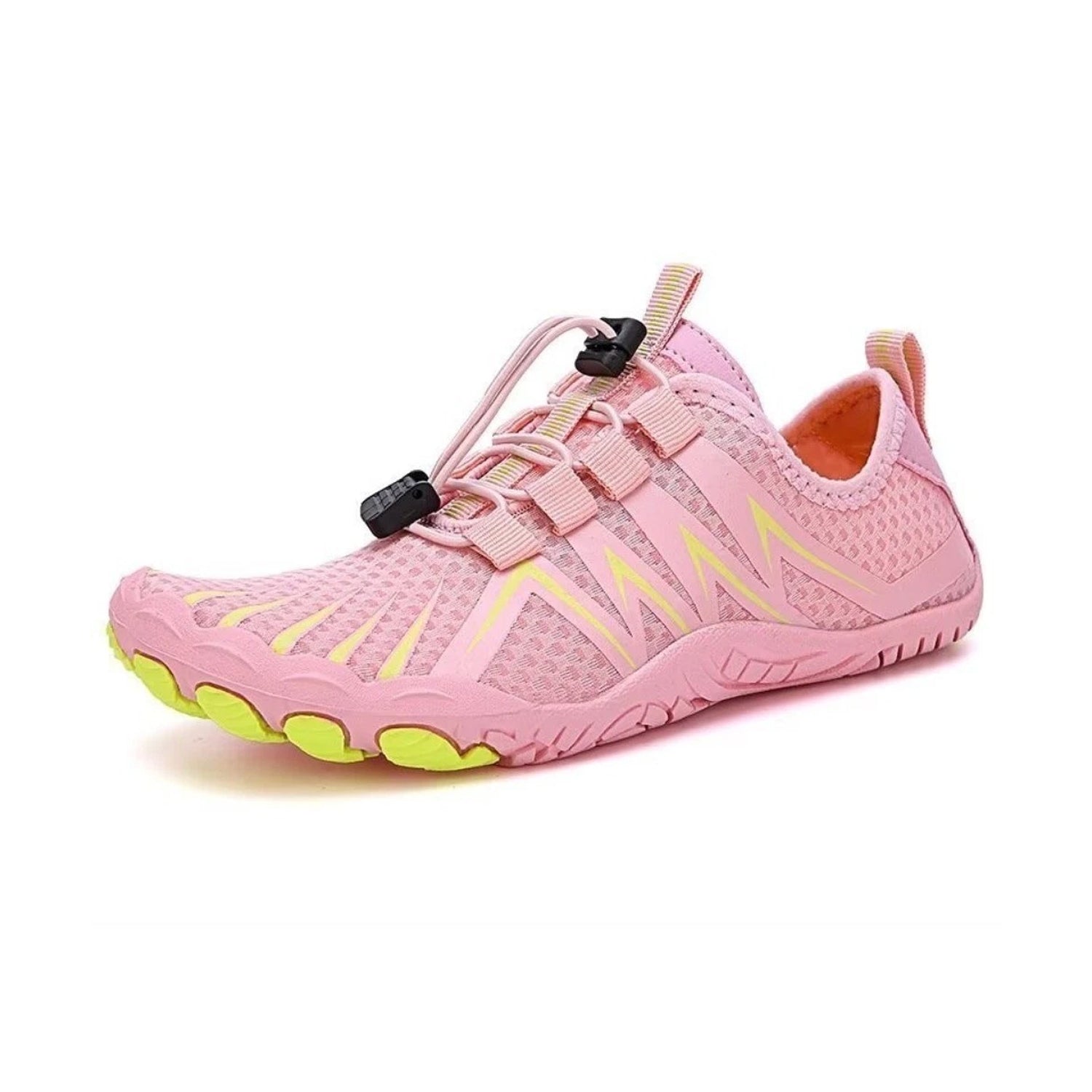 Cushioned flat running sneakers for comfort