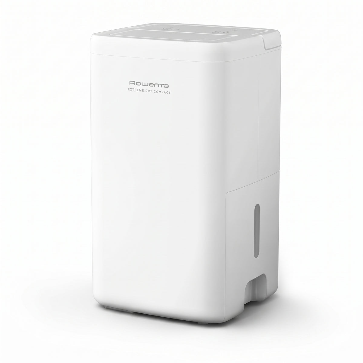 White 14L portable dehumidifier with compact upright design and visible water level indicator