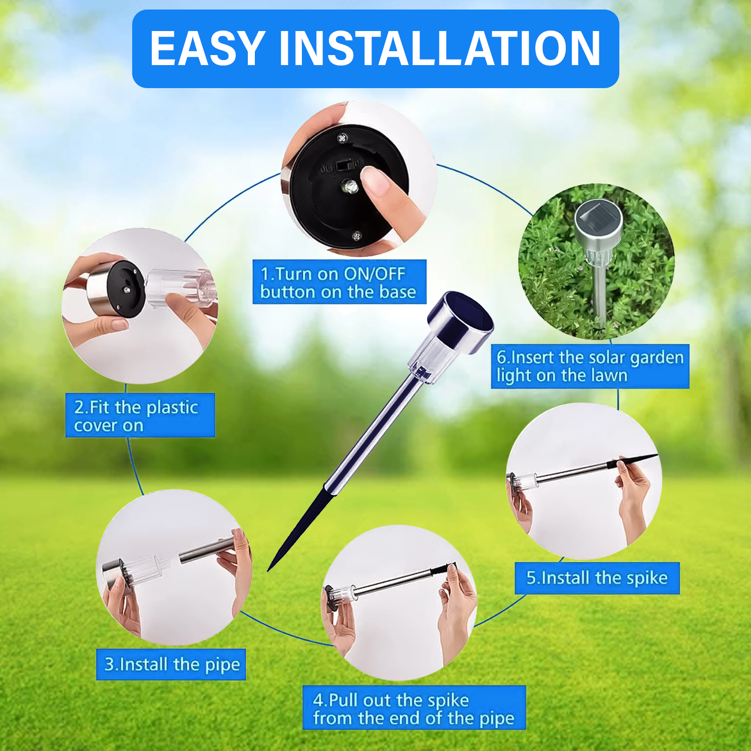 Decorative solar lights for garden and landscape