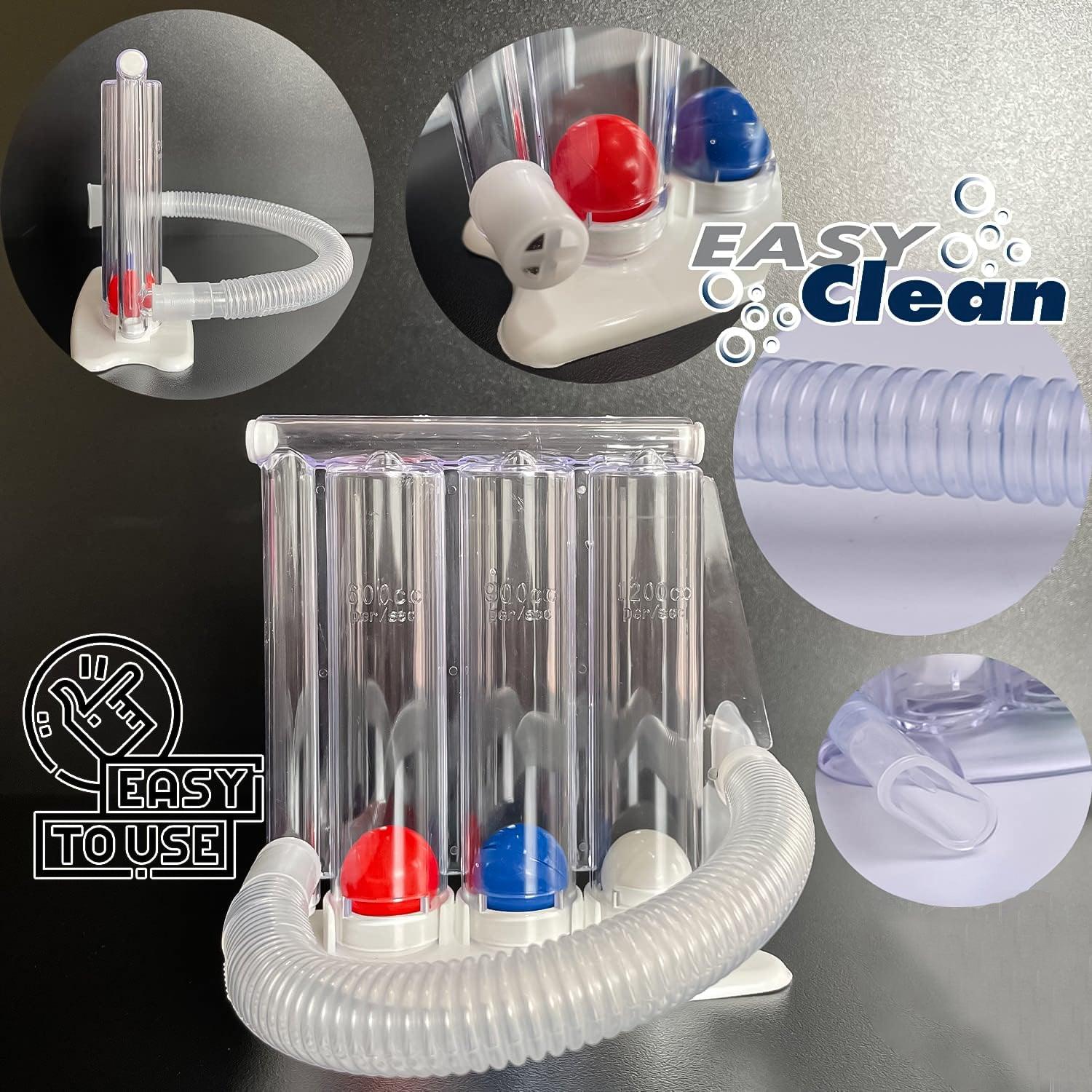 Best Lung Exercise Device - Three-ball Breathing Trainer Lung Respiratory Exerciser