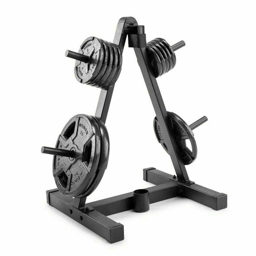 Weights Plate Stand - 1" Standard Weight Plate Rack Barbell Disc Stand