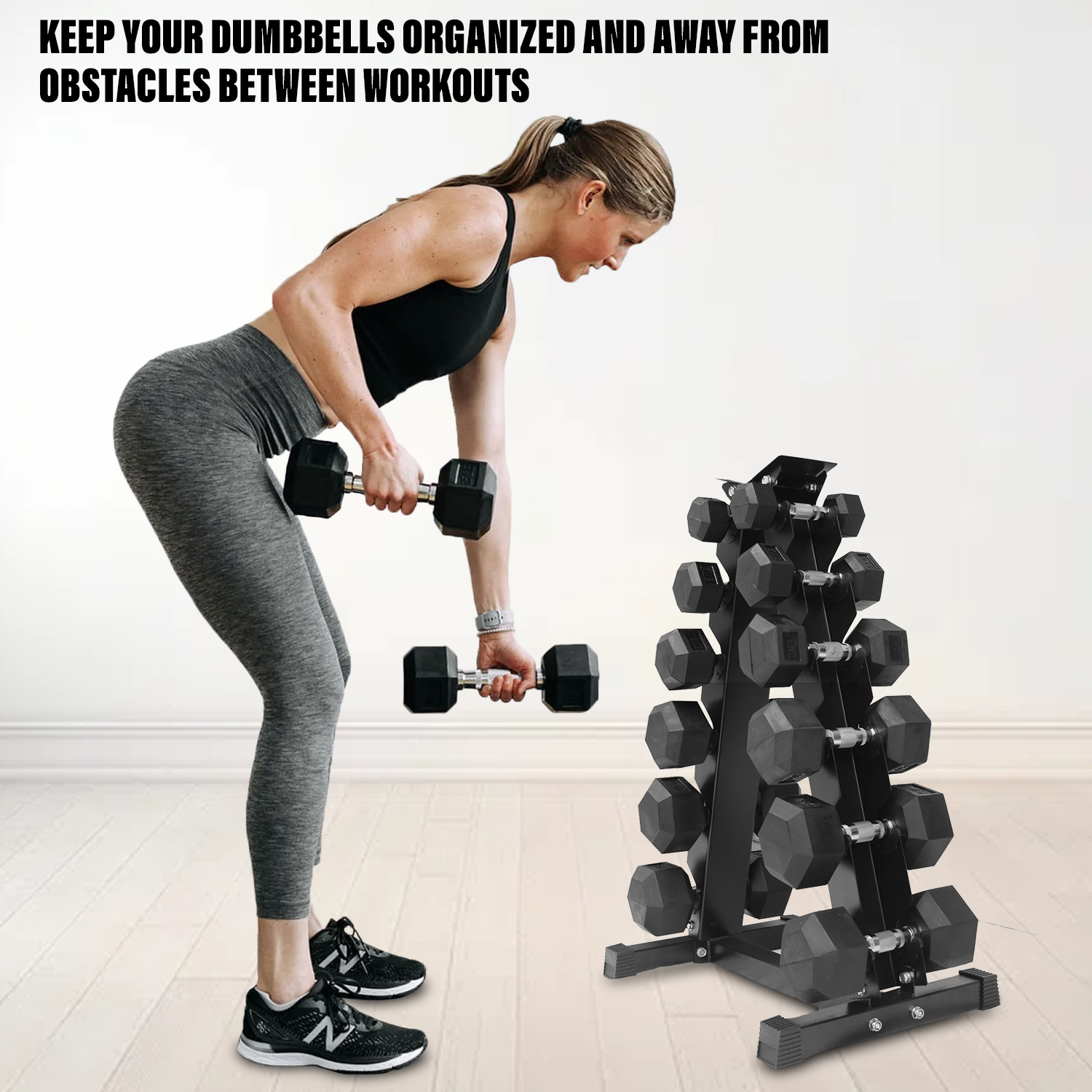 Dumbbell weight rack for home gym