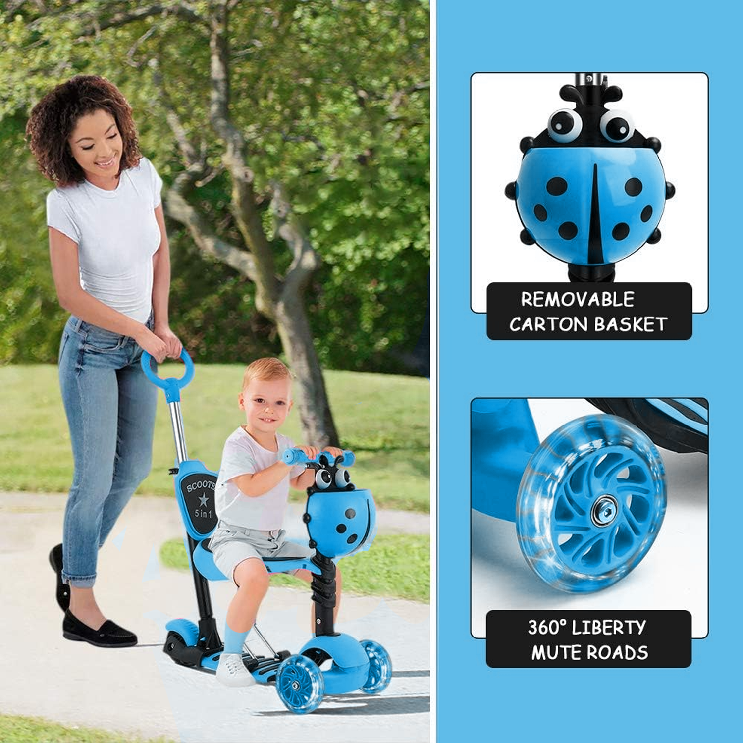 Durable kids push scooter for everyday use