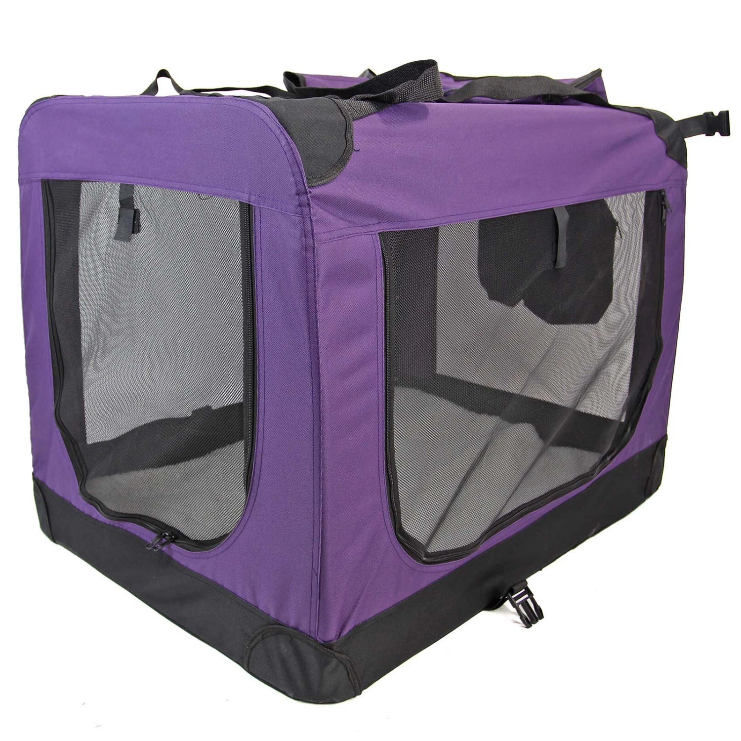 Durable plastic pet crate for safe travel