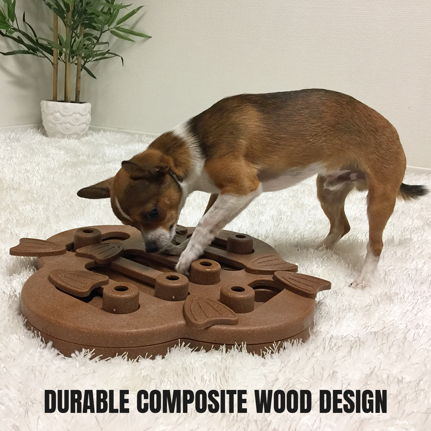 Durable puzzle toy for smart dogs