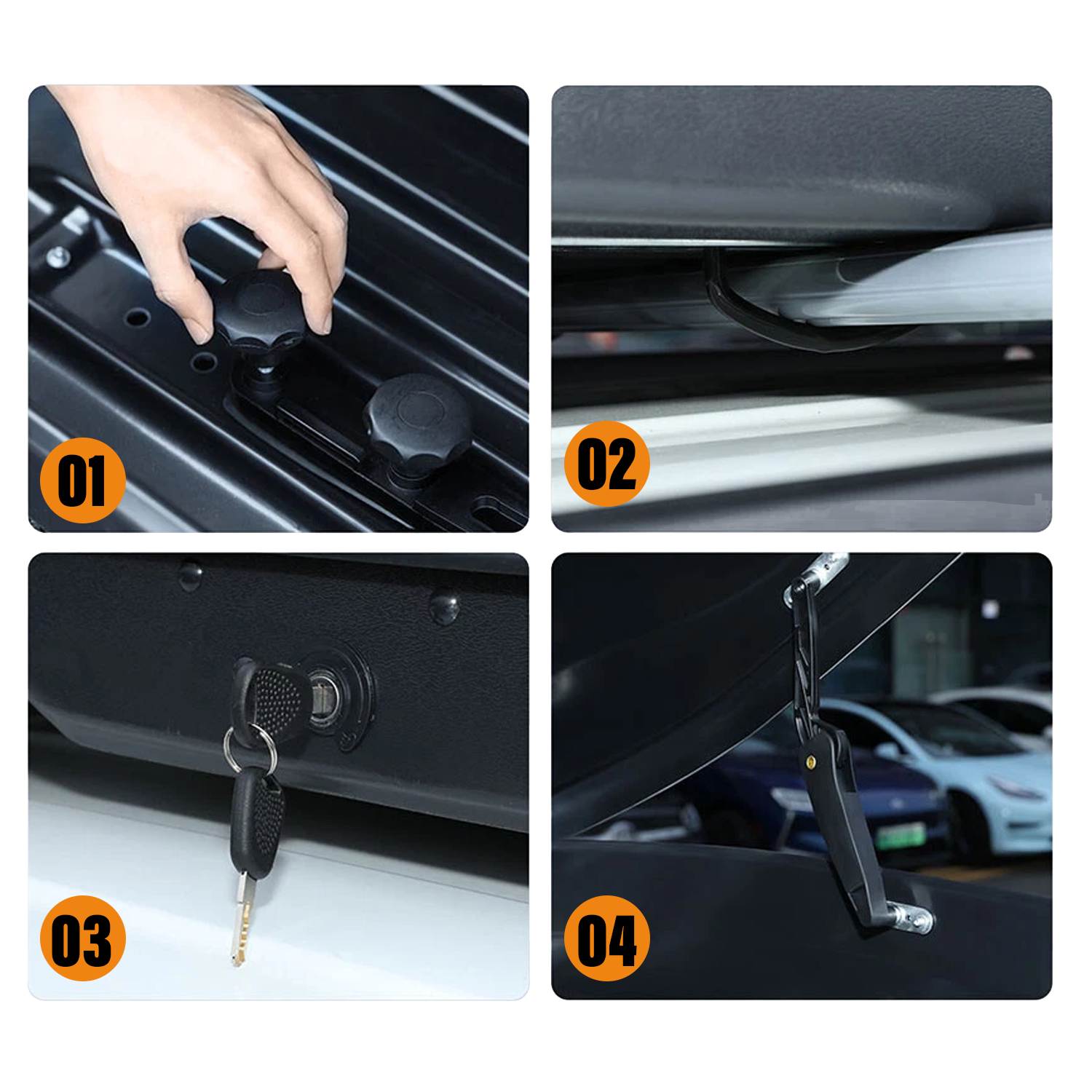 Easy-install rooftop storage for cars