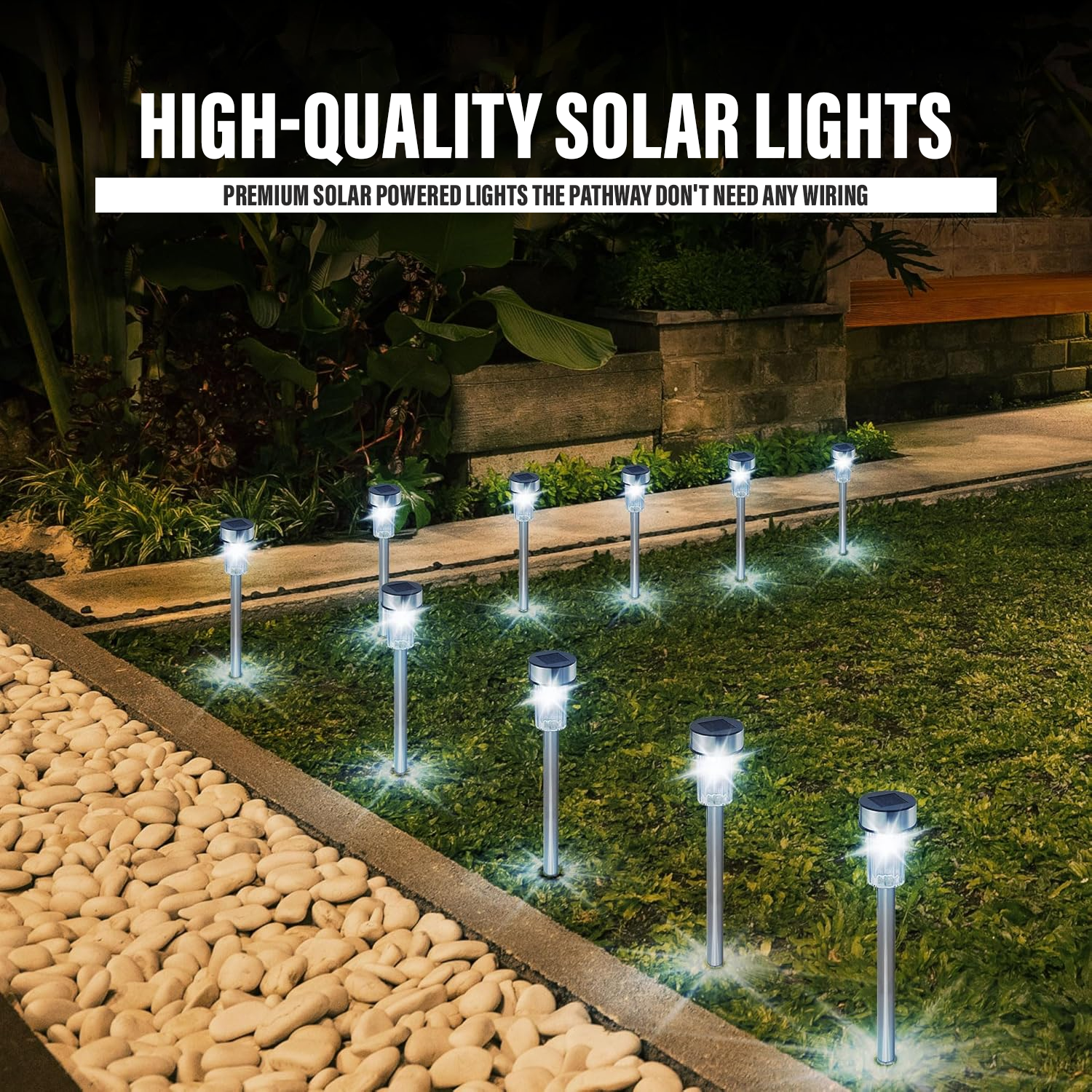 Eco-friendly solar garden lights for yard
