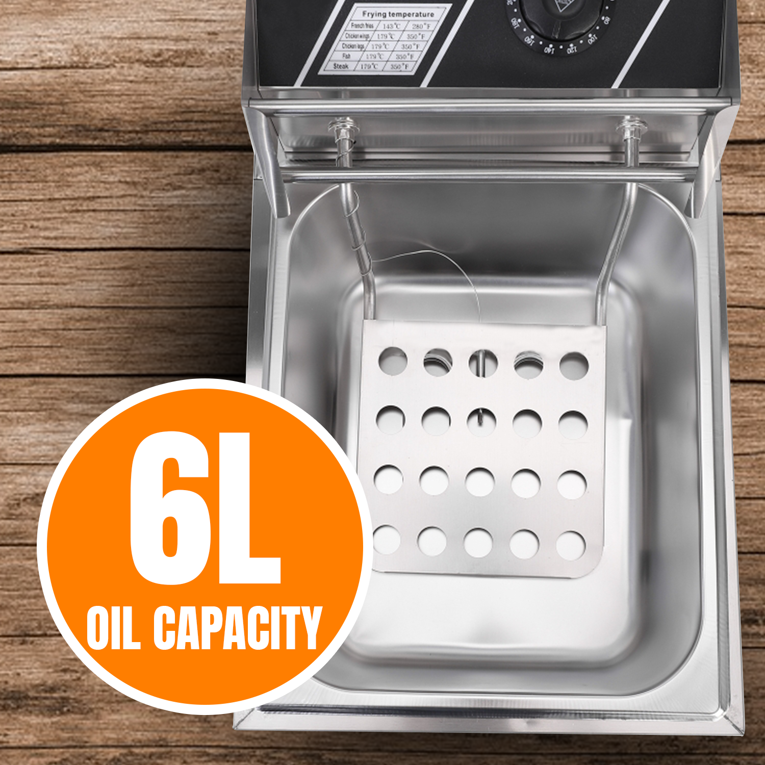 Electric deep frying machine with basket