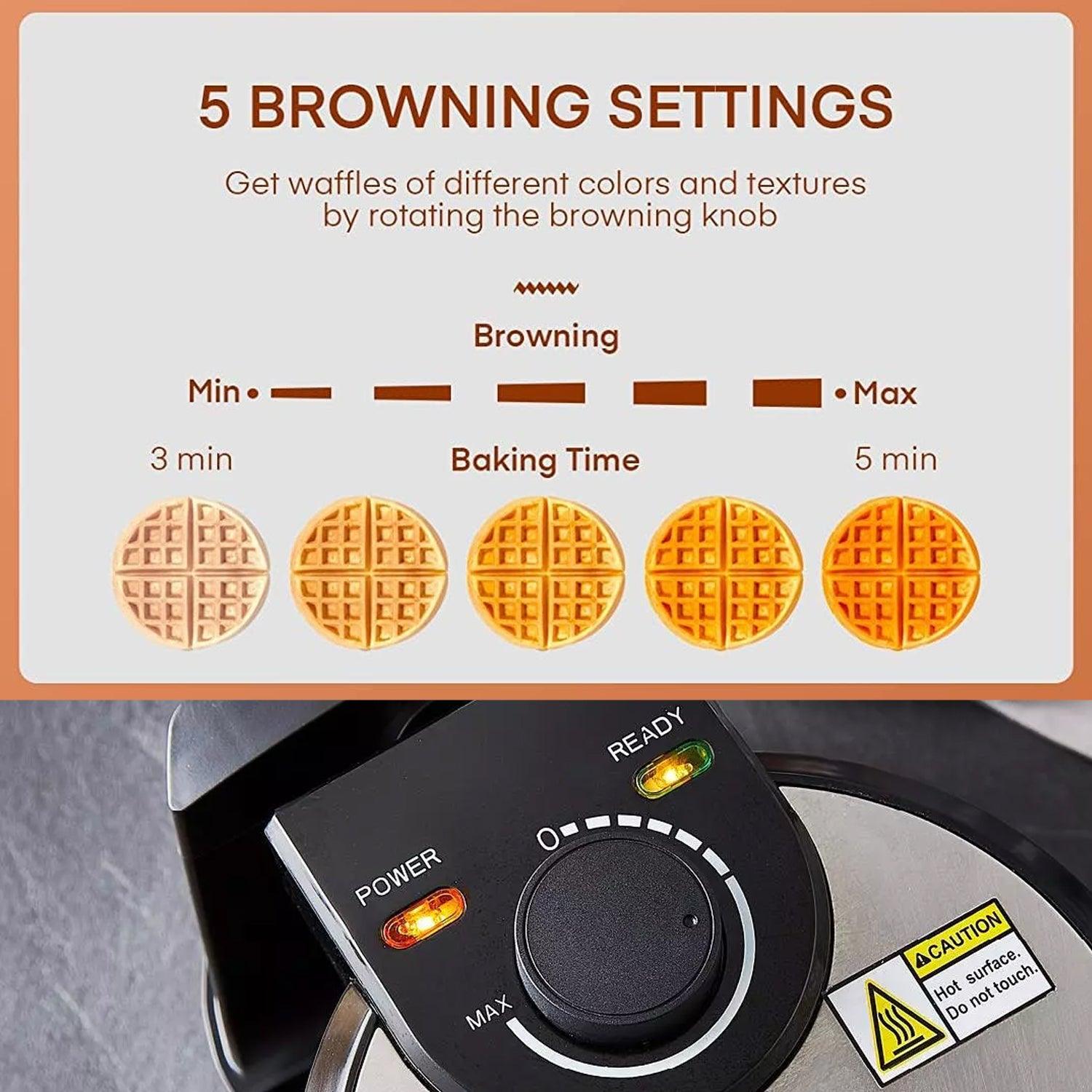Electric rotating waffle maker with deep grids