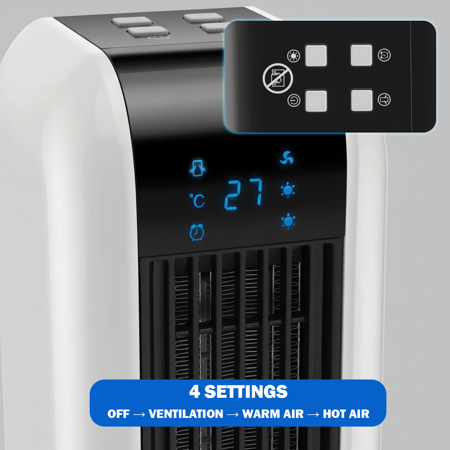 Electric space heater with overheat protection