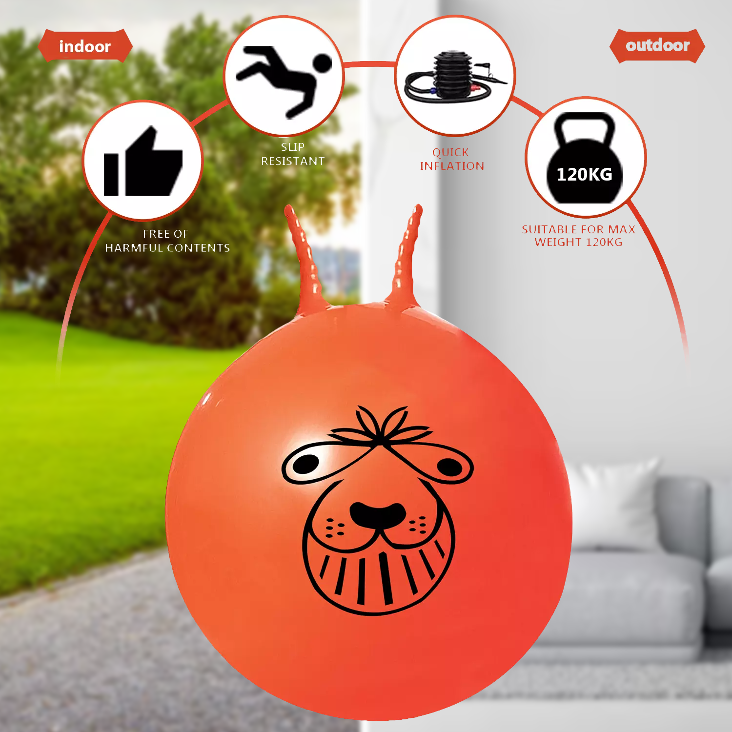 Exercise ball for fitness