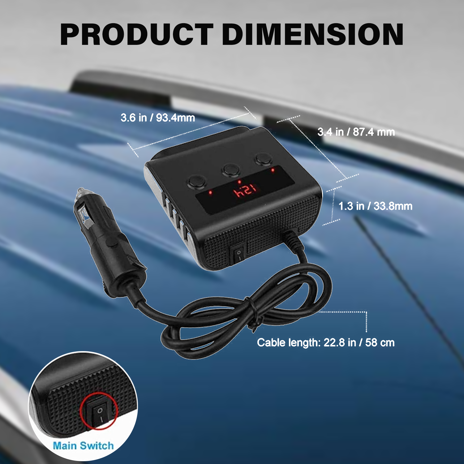 Fast charging USB adapter for vehicle use