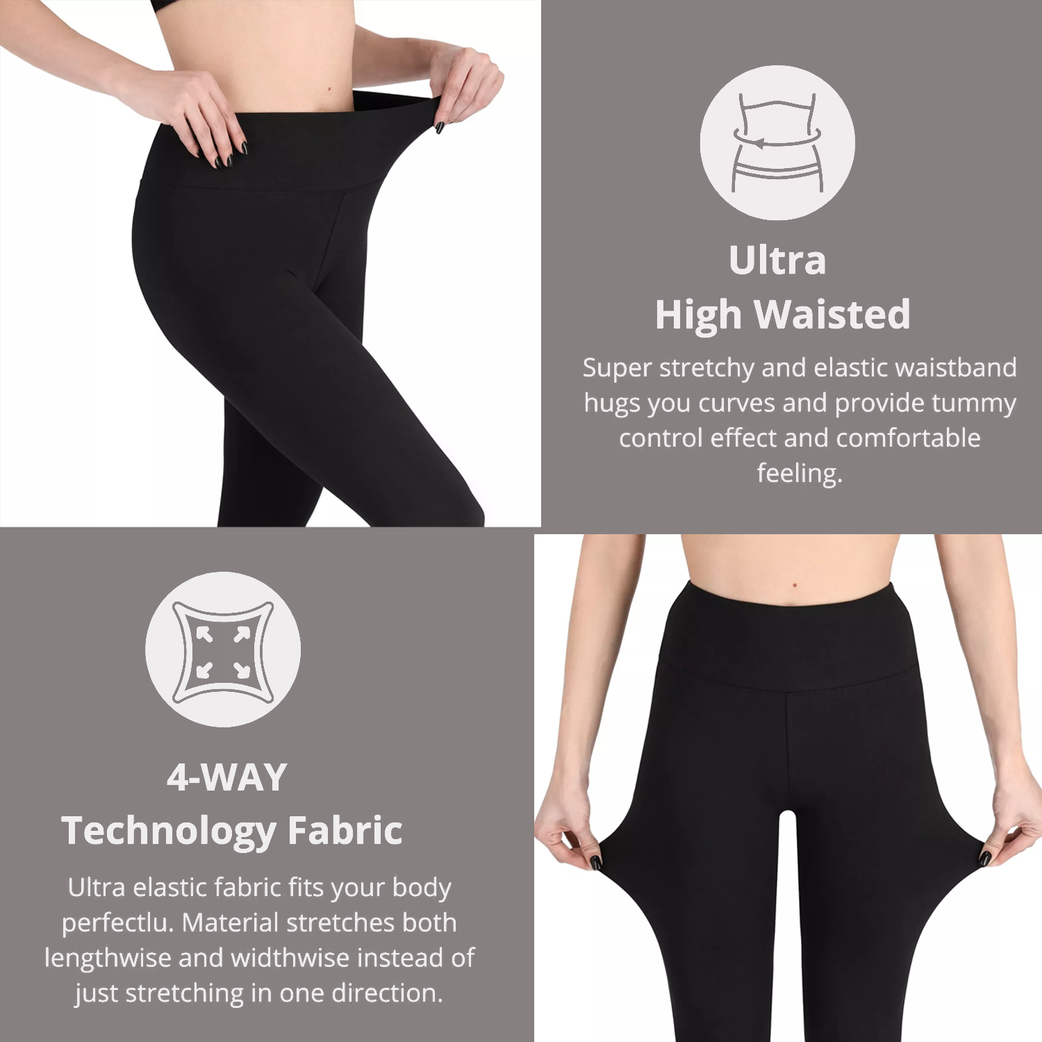 Figure-hugging leggings for women’s activewear
