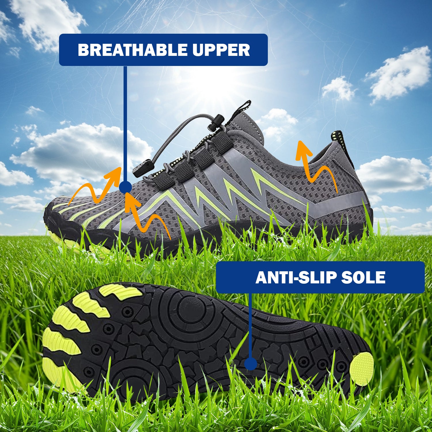 Flat running shoes for men and women