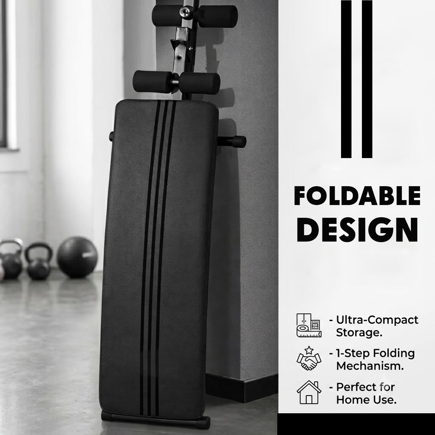 Foldable adjustable weight bench for strength training