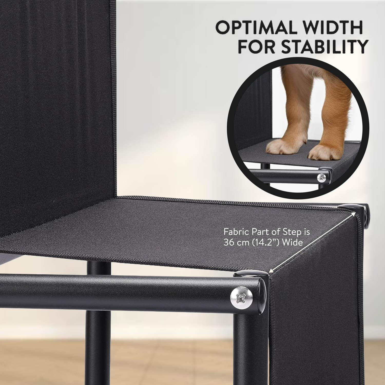 Foldable dog steps for elderly and small dogs